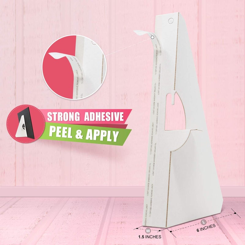 لينيكو مجموعة لاينكو من 25 قطعة من حوامل العرض الكرتونية مقاس 15 بوصة، ذاتية اللصق، مناسبة لعرض اللافتات واللوحات القماشية والصور الفوتوغرافية والكتيبات والملصقات والأعمال الفنية والحرف اليدوية، لون أبيض، صنع في الولايات المتحدة الأمريكية - Image 3